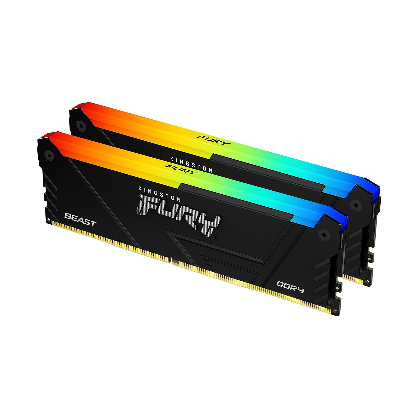 Memorias RAM KINGSTON 32GB 3600MT/s DDR4 CL18 DIMM (Kit of 2) FURY Beast RGB