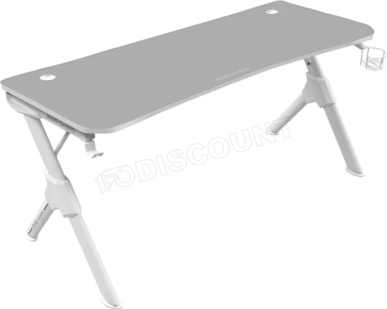 Mesa Gaming MGD140 140x60cm (Cinzento/Branco) - MARS-GAMING