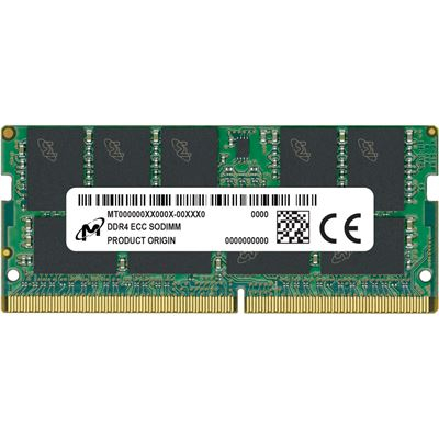 Micron - DDR4 - módulo - 16 GB - SO DIMM 260-pinos - 3200 MHz / PC4-25600 - CL22 - 1.2 V - unbuffered - ECC