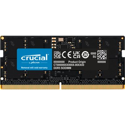Módulo de Memória Crucial - DDR5 - 16 GB - SO DIMM 262-pinos - 5600 MHz / PC5-44800 - CL46 - 1.1 V - sem ECC