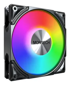Montech METAL PRO 12 PWM ARGB Fan, Fluid Dynamic Bearing, 120mm, Black