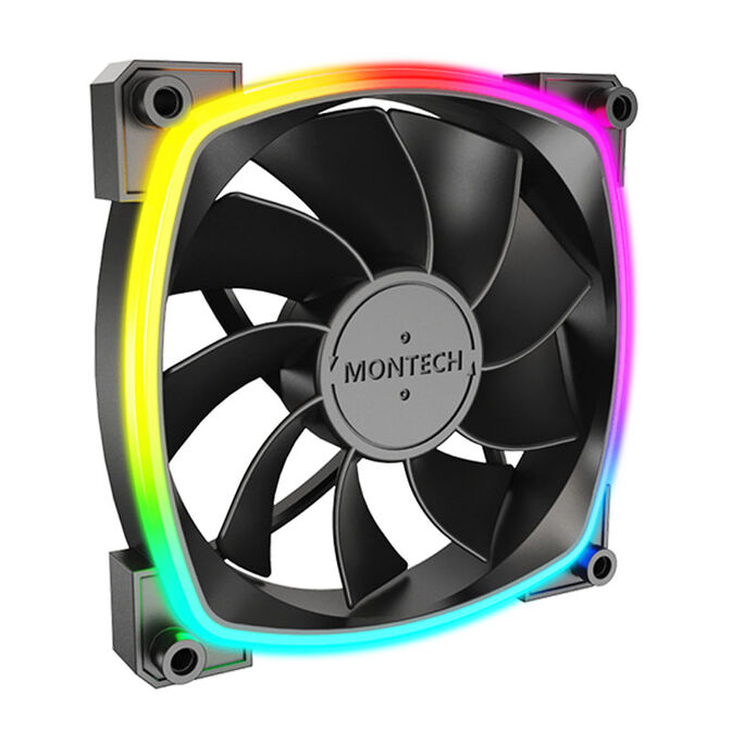 Montech RX120 PWM Black 120 mm Reverse Case Fan (ARGB)