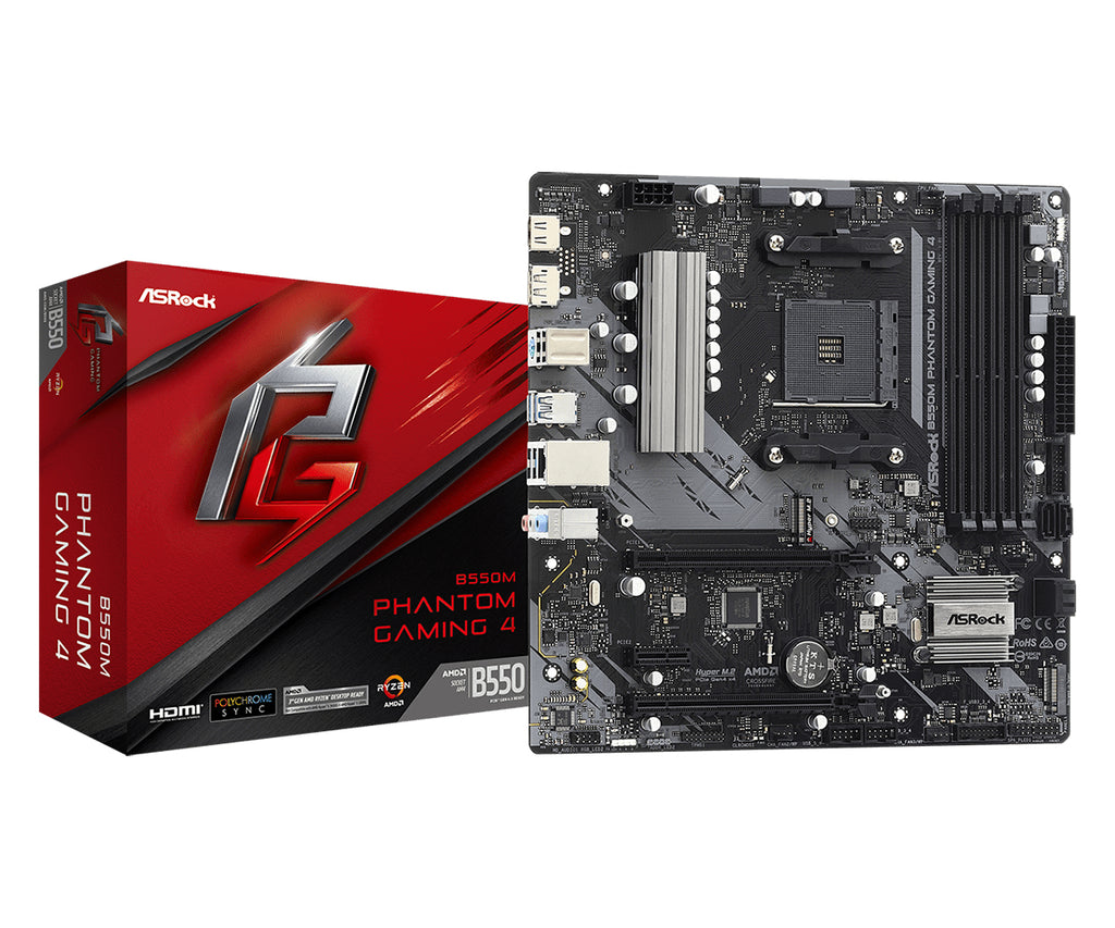 Motherboard AMD B550M PHANTOM GAMING 4 AM4 4DDR4