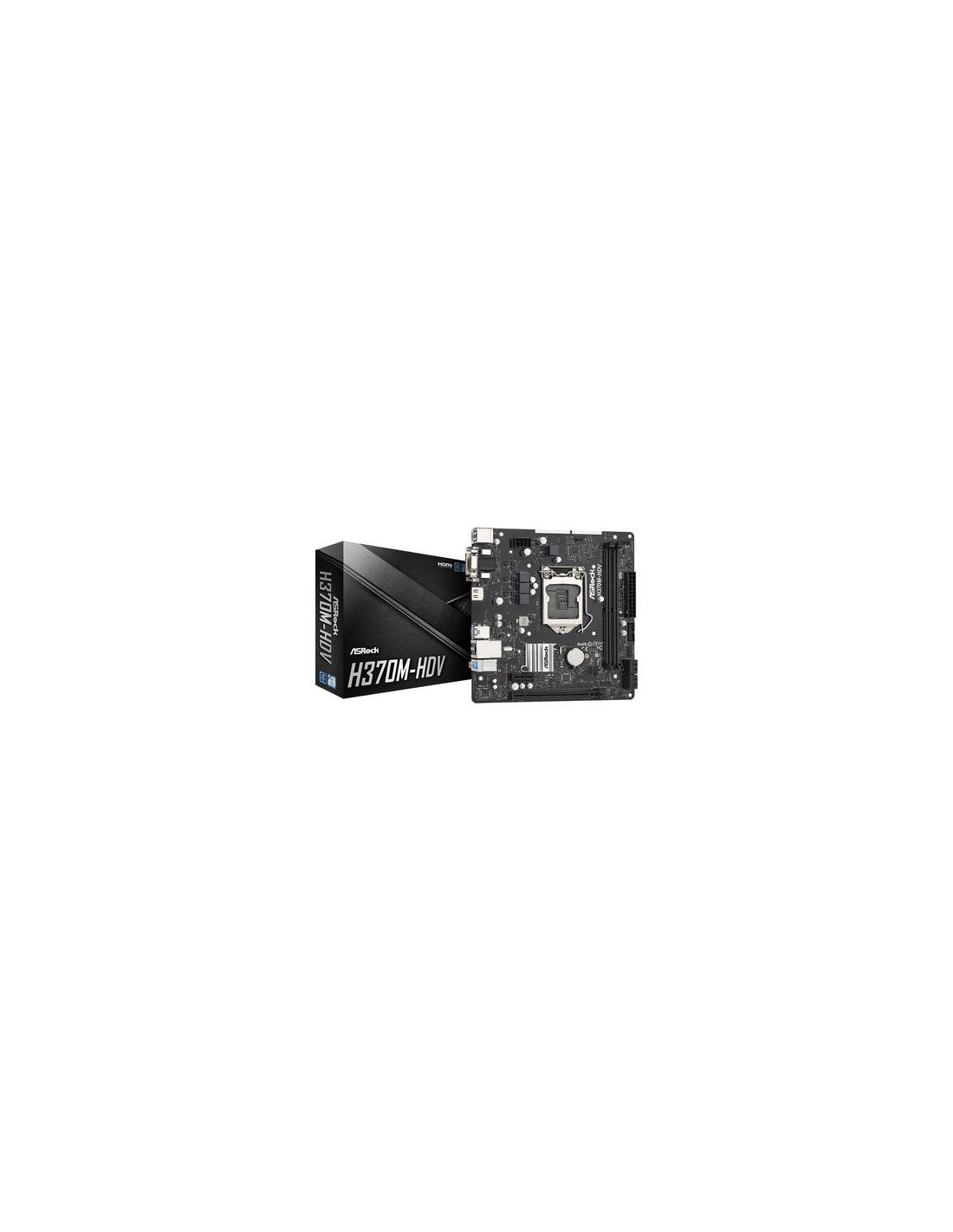 Motherboard AsRock H370M-HDV, LGA 1151, Micro-ATX, DDR4, Recondicionada