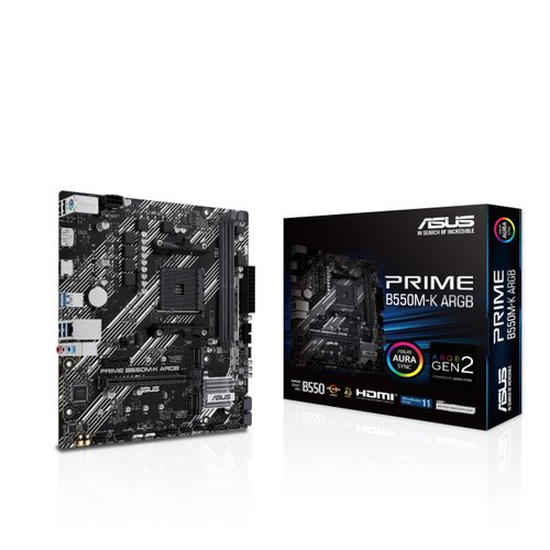 MOTHERBOARD ASUS PRIME B550M-K ARGB AM4, DDR4 MATX 90MB1GC0-M0EAY0