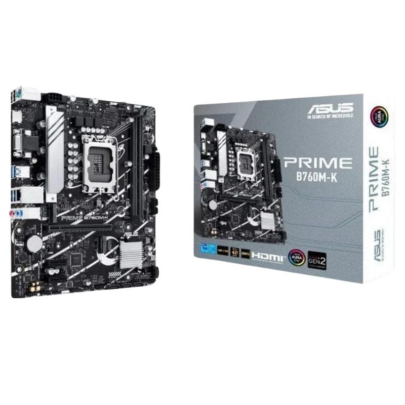 MOTHERBOARD ASUS PRIME B760M-K, LGA 1700, DDR5, MATX 90MB1FI0-M1EAY0