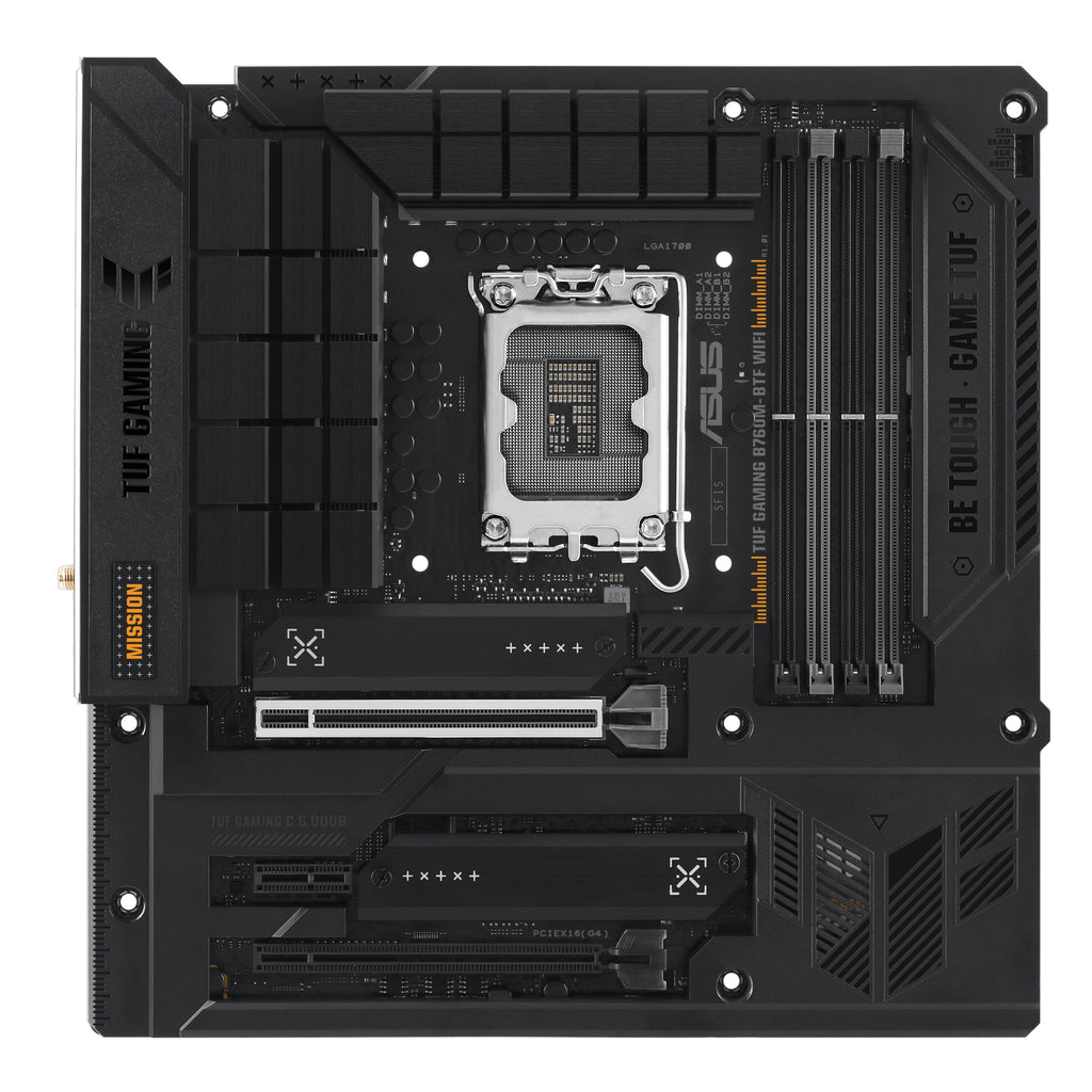 MOTHERBOARD ASUS TUF GAMING B760M-BTF, LGA1700, DDR5 ATX + Caixa Asus A21 Branca, 90MB1G50-M0EAY0+A21W