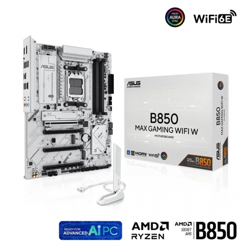 Motherboard ATX Asus B850 Max Gaming WiFi White SktAM5 90MB1M10-M0EAY0