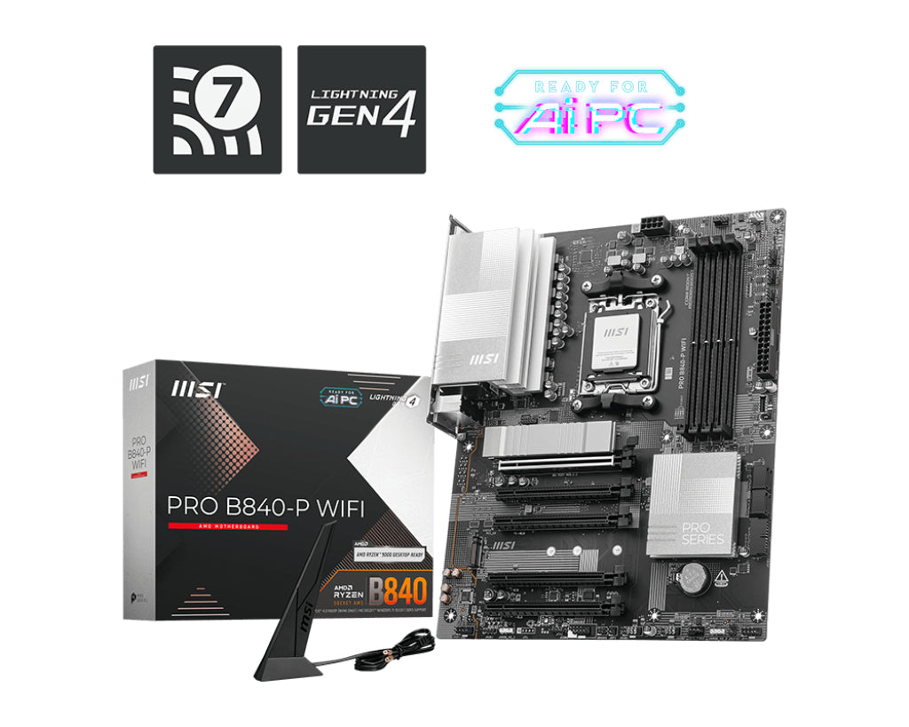 Motherboard ATX MSI Pro B840-P WiFi SktAM5 DDR5