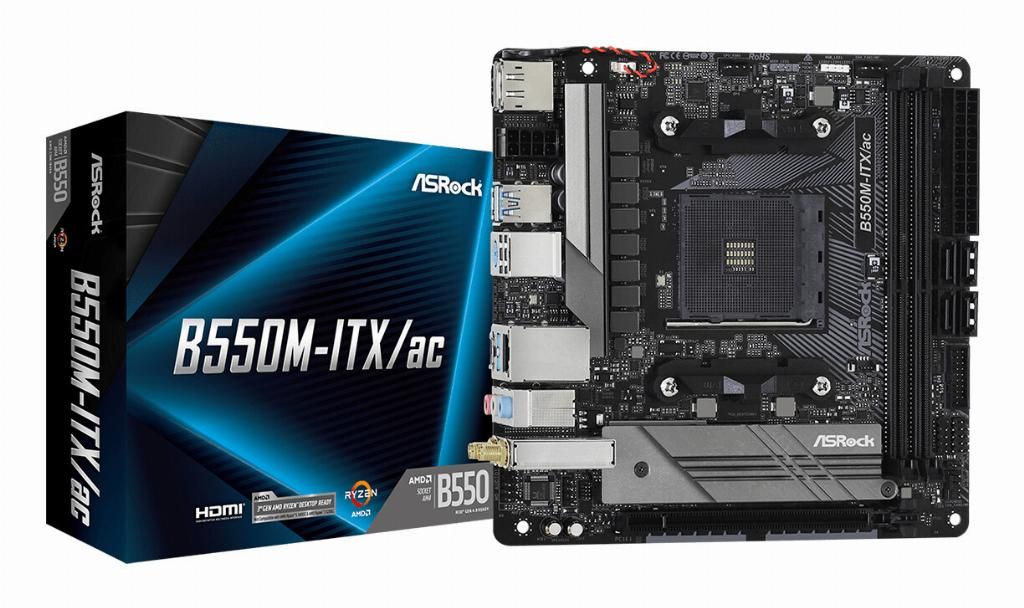 Motherboard B550M-ITX/ac Skt AM4 Mini ITX - ASROCK