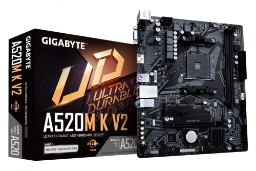 MOTHERBOARD M-ATX GIGABYTE AM4 A520M K V2 1.0
