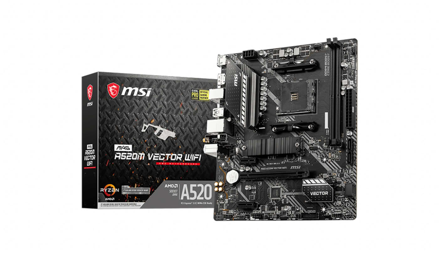 MOTHERBOARD M-ATX MSI - AM4 MAG A520M VECTOR WIFI