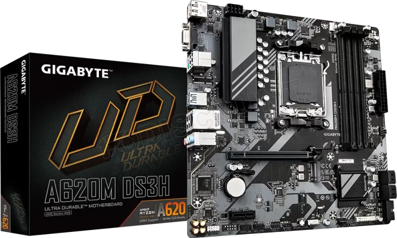 Motherboard Micro ATX A620M DS3H (Rev. 1.0) AMD A620 Socket AM5 - GIGABYTE