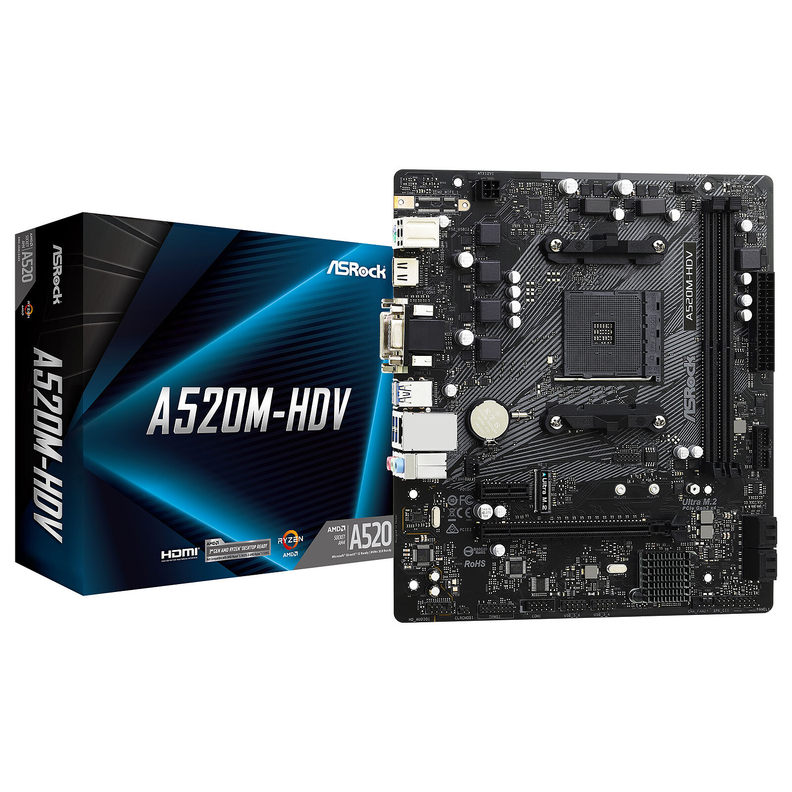 Motherboard Micro-ATX ASRock A520M-HDV - 90-MXBE50-A0UAYZ