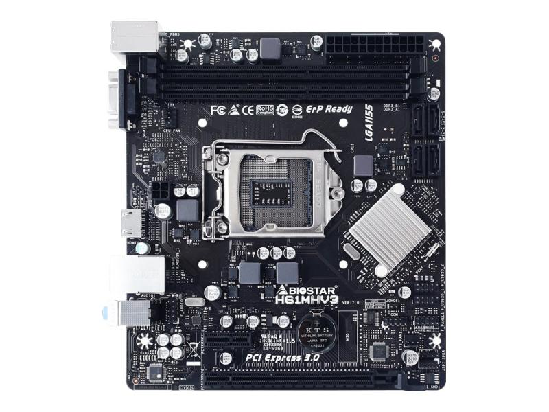 Motherboard Micro ATX Intel H61 LGA 1155 (Socket H2) - BIOSTAR