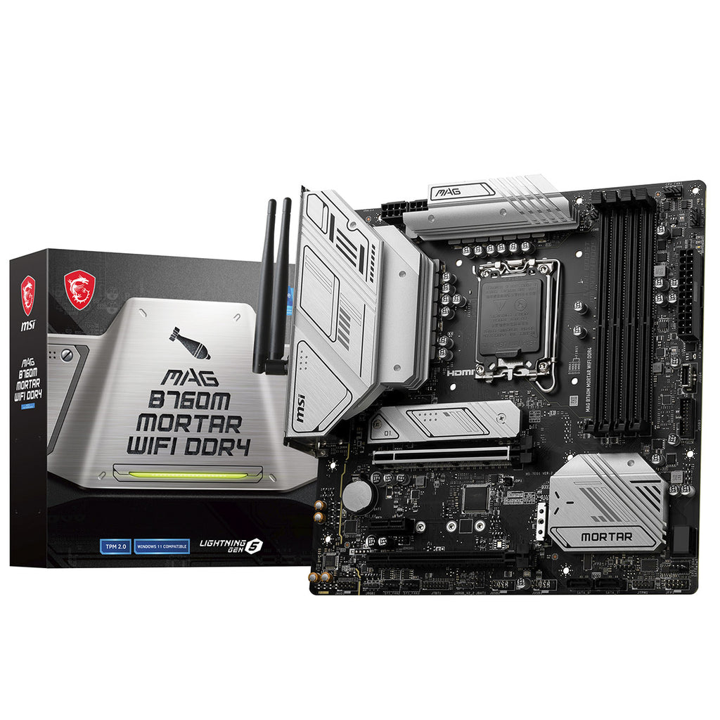MOTHERBOARD MSI MORTAR MAG B760M MATX  WIFI DDR4 LGA1700