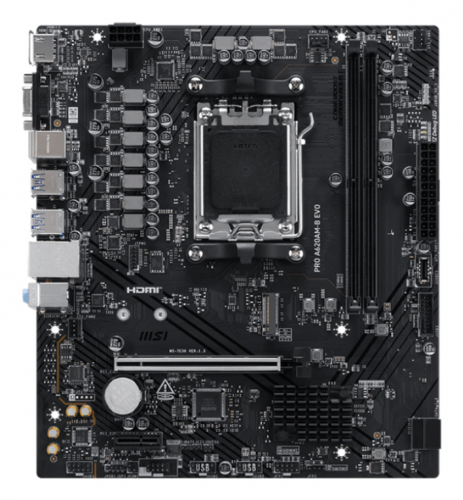 MOTHERBOARD MSI PRO A620M-B EVO AM5 MATX 2XDDR5