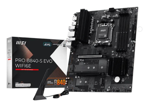 MOTHERBOARD MSI PRO B840-S EVO WIFI6E AM5 4XDDR5