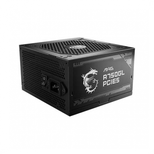MSI Mag A750GL PCIe 5.0 3.0 750W 80 Plus Gold Modular Power Supply