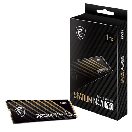 MSI SSD M.2 PCIe 4.0 NVMe 1TB SPATIUM M470 PRO-6.000R/4.500W