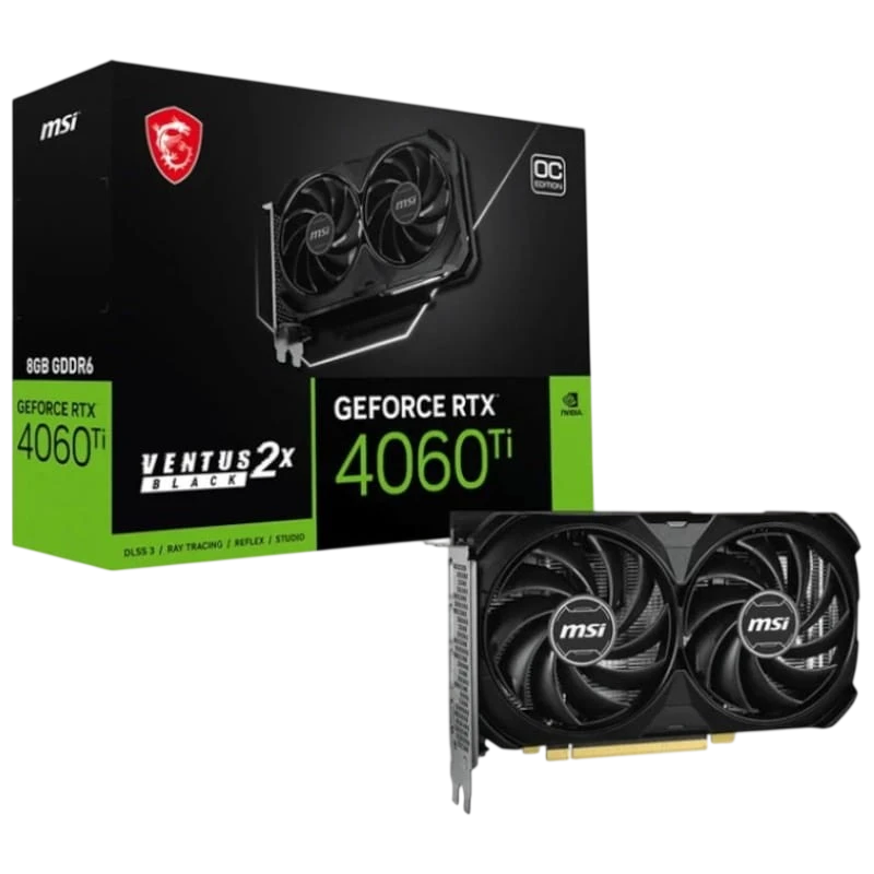 MSI Ventus GeForce NVIDIA RTX 4060 Ti 8GB GDDR6