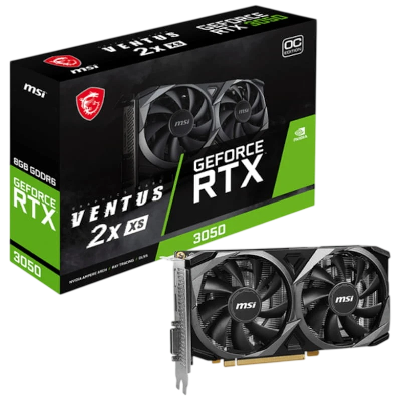 MSI VENTUS GEFORCE RTX 3050 2X XS 8G OC placa de vídeo NVIDIA 8 G