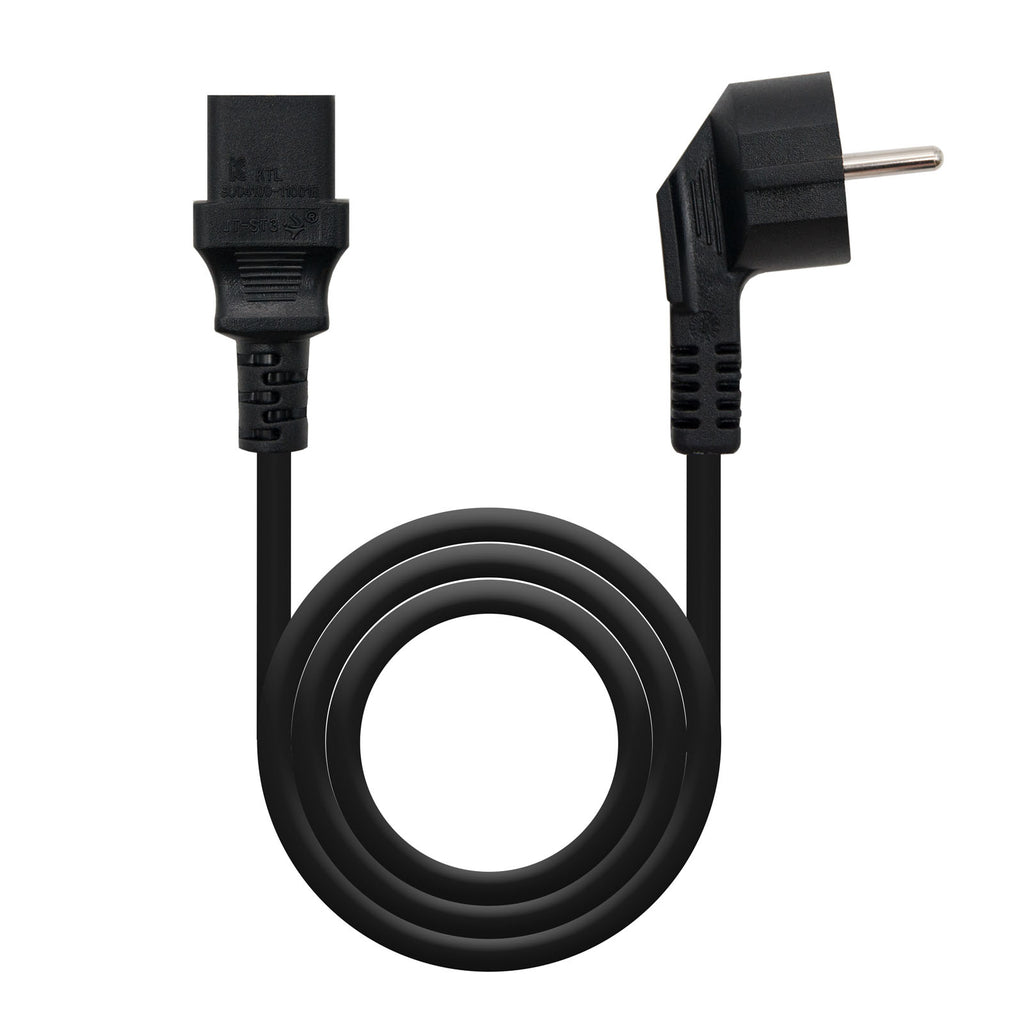 Nanocable 10.22.0102 cabo de energia Preto 1,5 m CEE7/7 Acoplador
