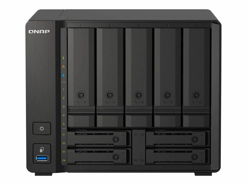 NAS QNAP 9-Bay Ryzen V1000 series V1500B 4C/8T 2.2GHz/32GB/2x2.5Gb,1x10Gb/USB/Tower-TS-h973AX-32G