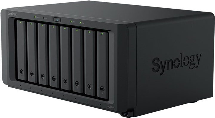 NAS Synology DiskStation DS1825+, 8 Baías, CPU 4-Core AMD Ryzen V1500B, RAM 8GB DDR4, Preto