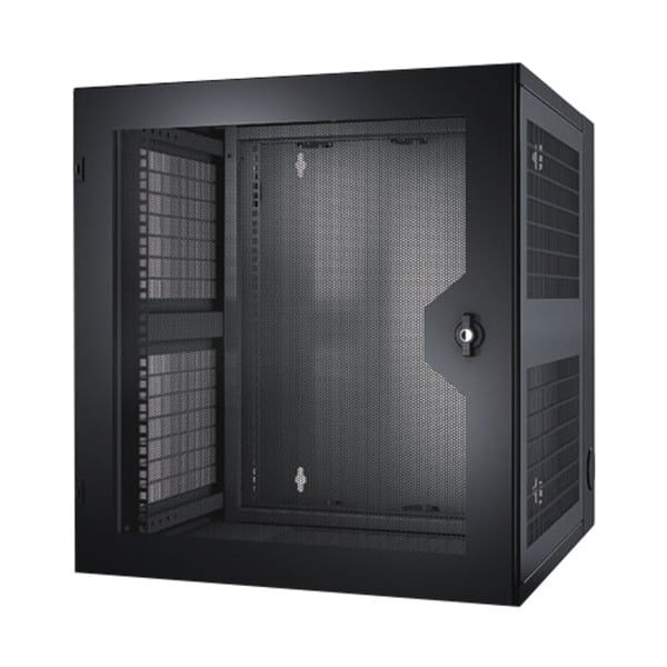 NetShelter WX Wall-Mount Enclosure 13U Vented Door Black