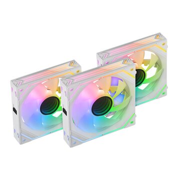 PACK 3 VENTILADORES MARS GAMING MF-LINKFINITYKIT 12CM ARGB BLANCO