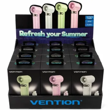 Pacote com 12 ventiladores portáteis Vention PBE-PACK2/ 100 velocidades