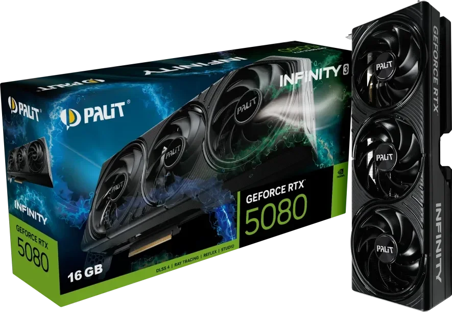 Palit GeForce RTX 5080 Infinity 3 - 16GB GDDR7, HDMI, 3x DP