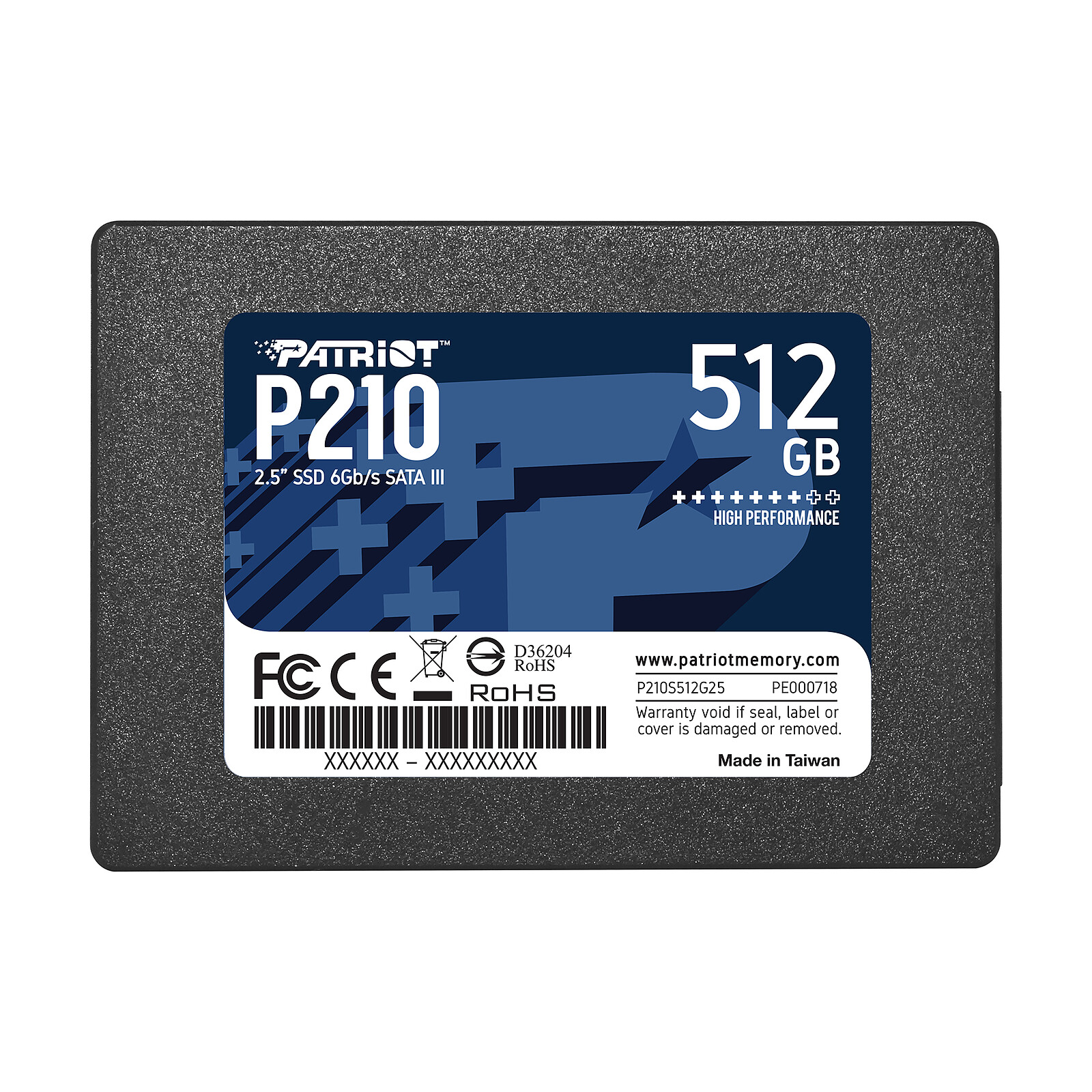 Patriot P210 SSD - 512GB - SATA-600 - 2.5"