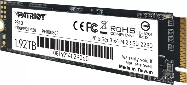 Patriot P310 SSD - 1.9TB - PCIe 3.0 - M.2 2280