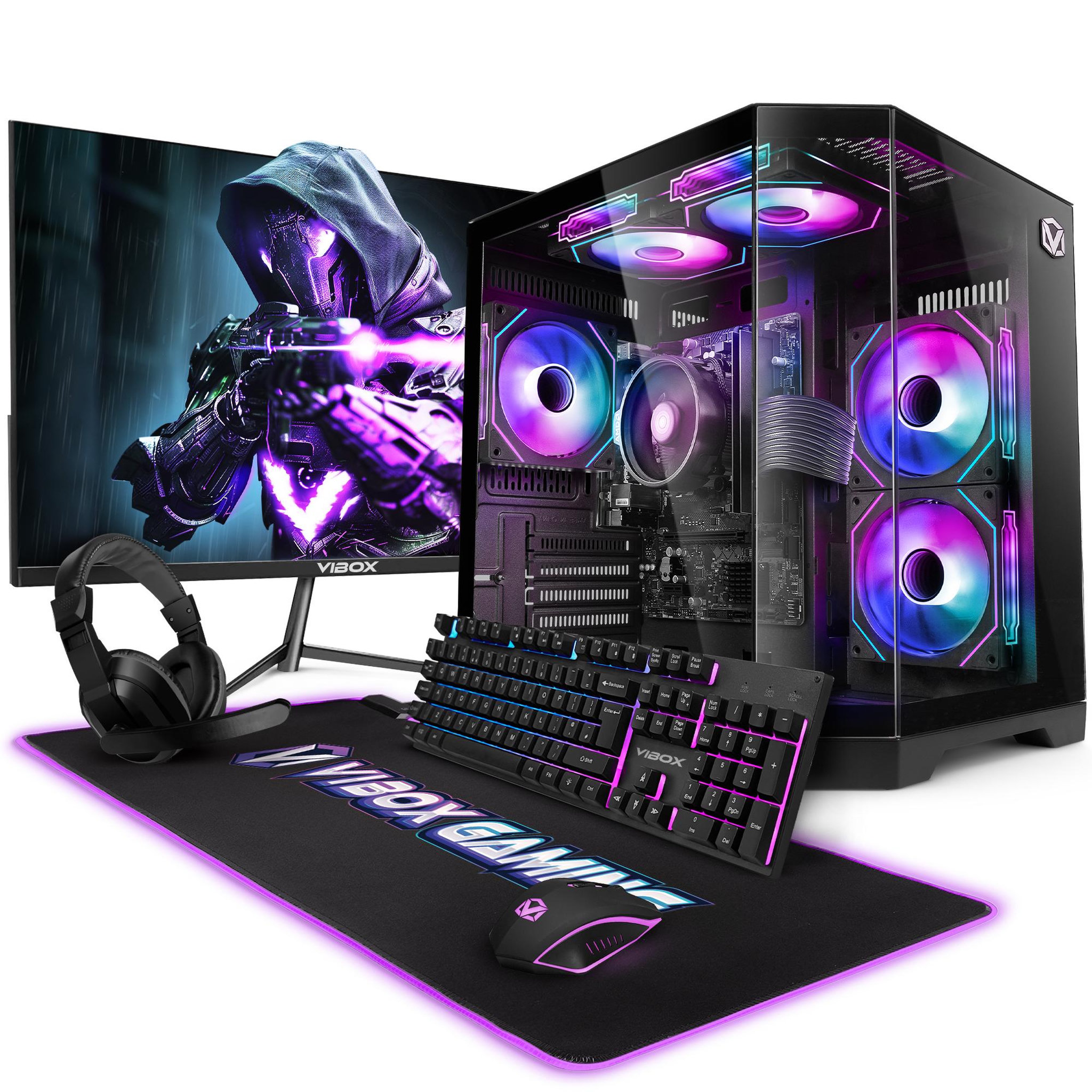 PC Gamer Complet - Ryzen 3 3200G, Graphiques intégrés, 16 Go RAM, 500 Go SSD, Linux, WiFi