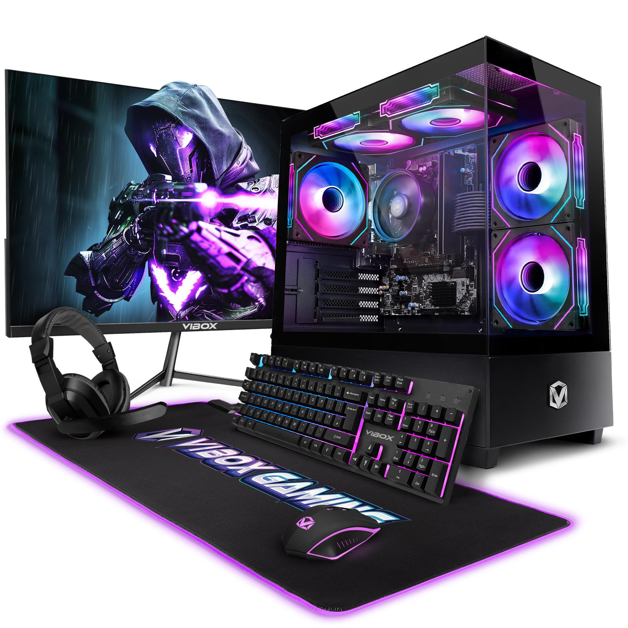 PC Gamer Complet - Ryzen 3 3200G, 16 Go RAM, 1 To SSD, Windows 11, WiFi 6 + Bluetooth 5.4
