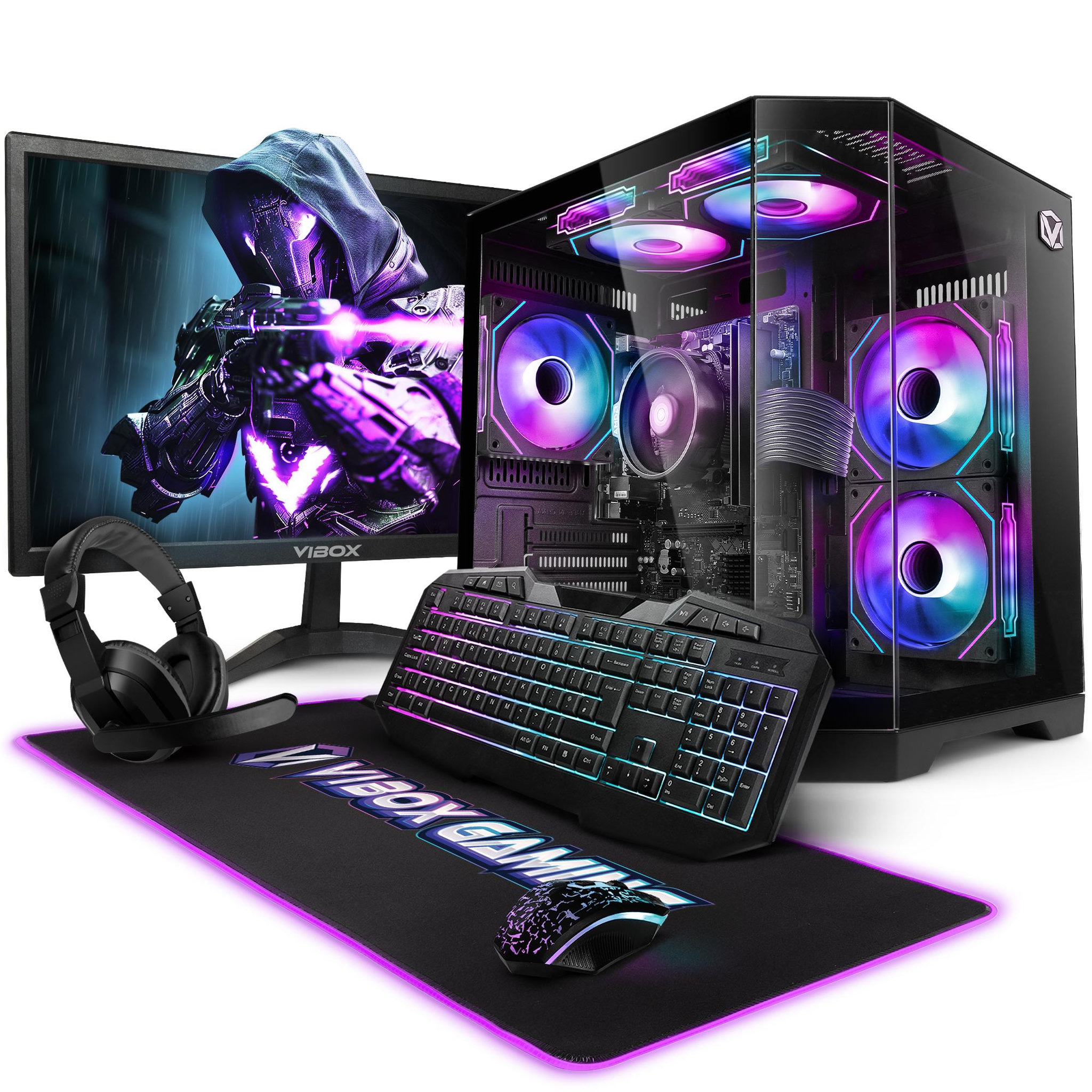 PC Gamer Complet - Ryzen 3 3200G, 16 Go RAM, 1 To SSD, Windows 11, WiFi 6 + Bluetooth 5.4