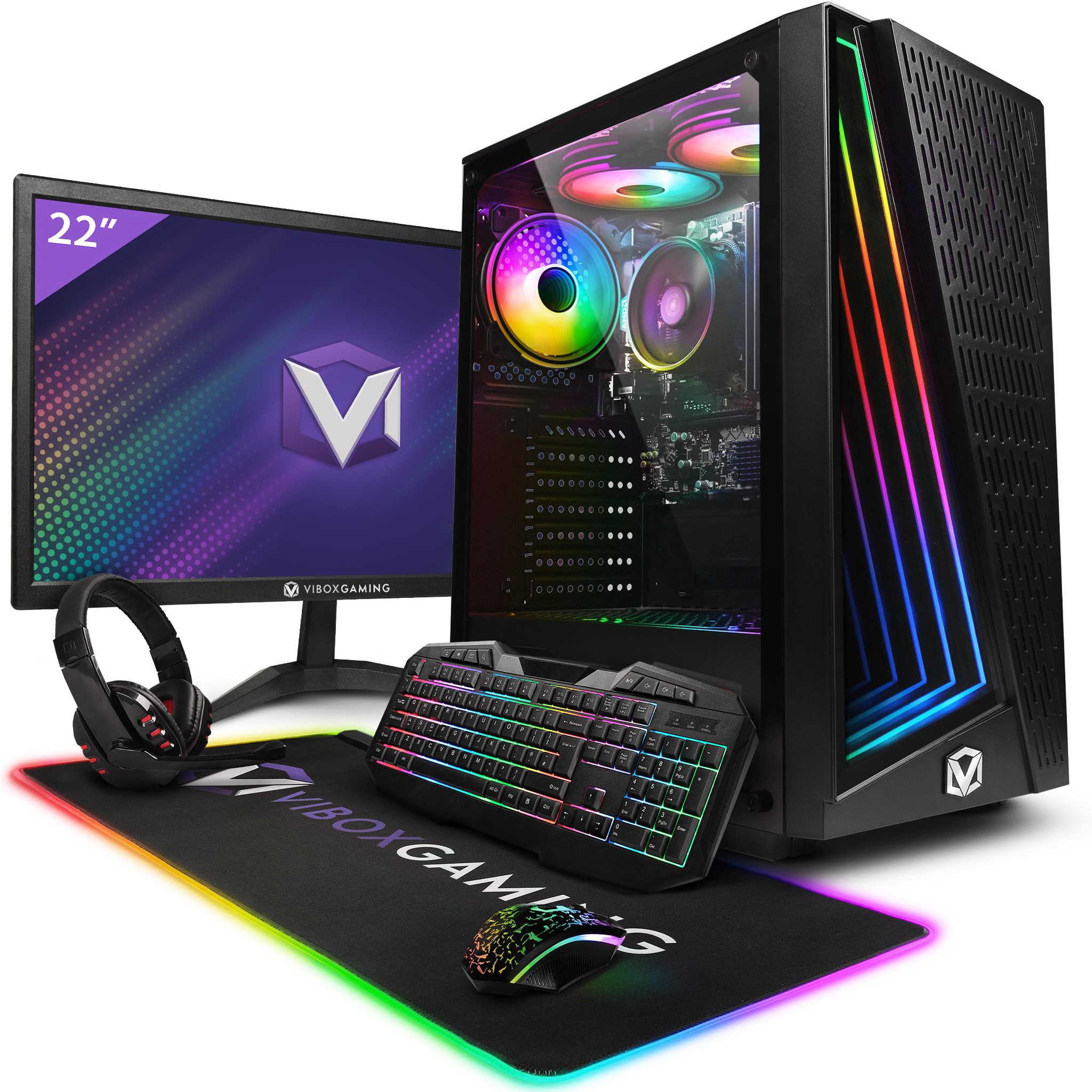 PC Gamer Complet - Ryzen 3 3200G, Graphiques intégrés, 16 Go RAM, 1 To SSD, Linux, WiFi