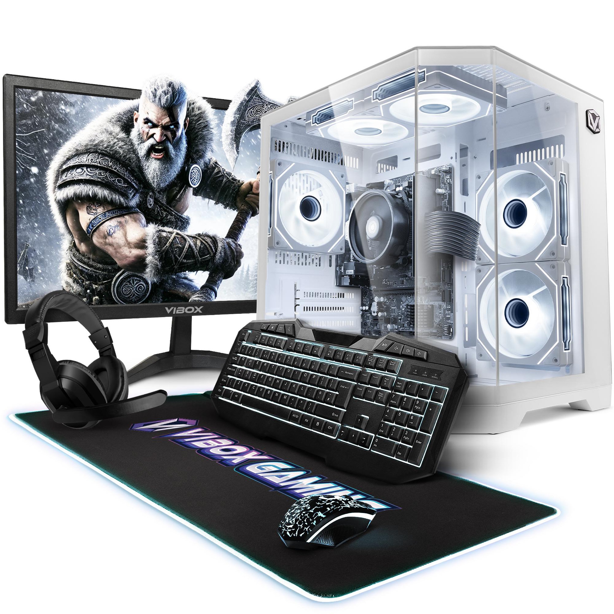 PC Gamer Complet - Ryzen 3 3200G, Graphiques intégrés, 8 Go RAM, 480 Go SSD, Linux, WiFi