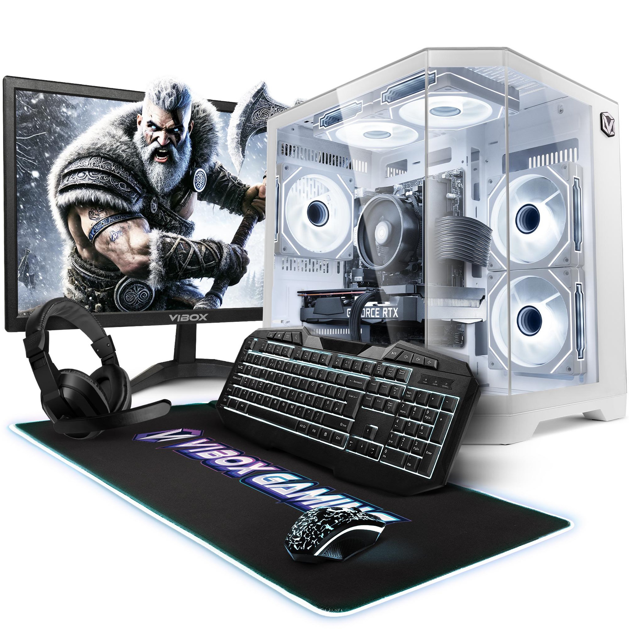 PC Gamer Complet - Ryzen 5 5500, RTX 3050, 16 Go RAM, 500 Go SSD, Windows 11, WiFi + Bluetooth 5.4