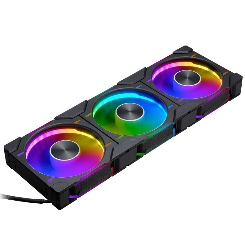 Phanteks D30 PWM D-RGB schwarz, 3er-Pack 120mm Gehäuselüfter