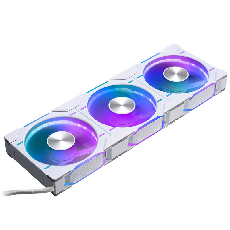 Phanteks D30 PWM Reverse Airflow D-RGB weiß, 3er-Pack 120mm Gehäuselüfter