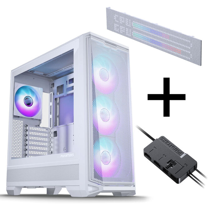 PHANTEKS Eclipse G400A PC-Gehäuse Bundle + Matrix LED + Nexlinq V2 Controller - weiß