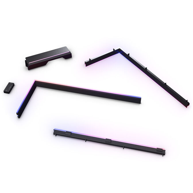 Phanteks NV5 Premium DRGB Kit + Power-Hub, 3x für Außenrahmen, 1x Mainboard Kabel-Cover - schwarz