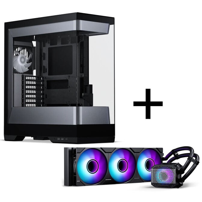 Phanteks S2 PC-Gehäuse, inkl 4x 120mm Lüfter, Glacier One 360M25 Gen2 DRGB AiO Wasserkühlung
