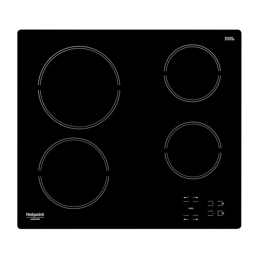 Placa de Vitrocerâmica Hotpoint HR 631 C | 58 cm | 4 Zonas | Preto