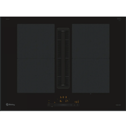 Placa de Indução 3EBC976LH 4 Zona(s) 7400W c/ Exaustor (Preto) - BALAY