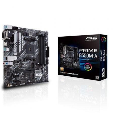 PLACA BASE ASUS PRIME B550M-K ARGB AM4 MATX 2XDDR4