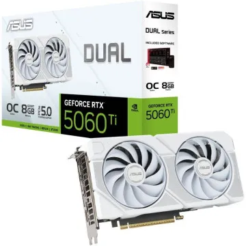 Placa de vídeo Asus Dual GeForce RTX 5060 Ti OC White Edition/8 GB GDDR7